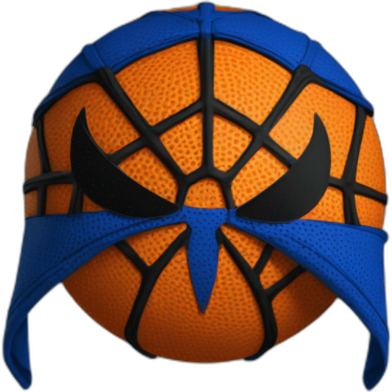 Spider-man hat black and ball basketball emoji