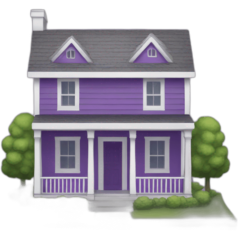 purple minimalistic house emoji