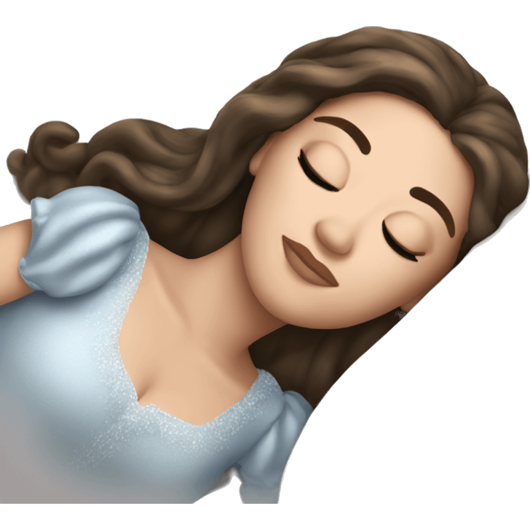 sleeping beauty brunette white girl emoji