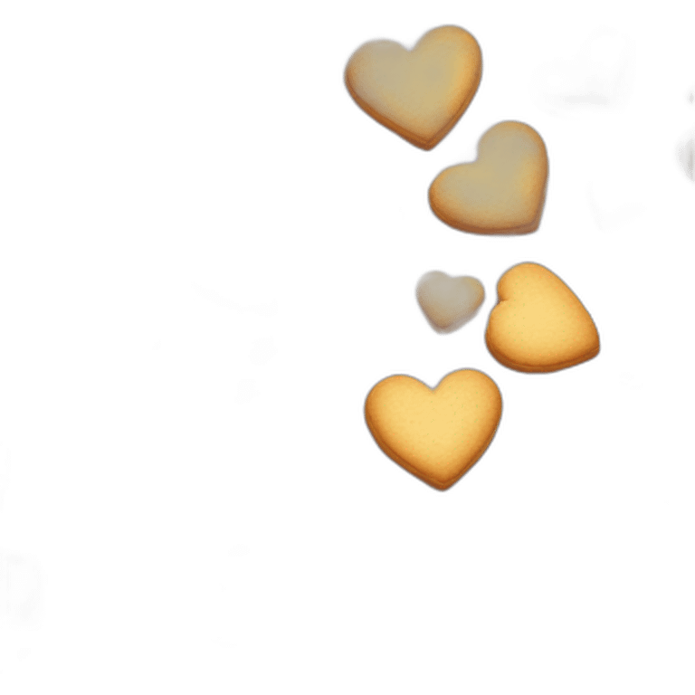 heart shaped cookies emoji