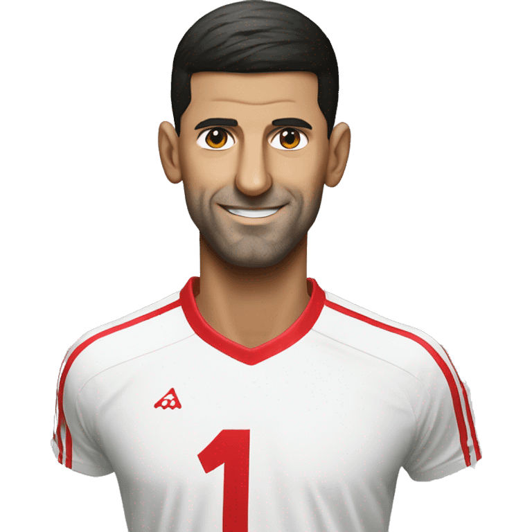 Djokovic with a red star belgrade jersey emoji