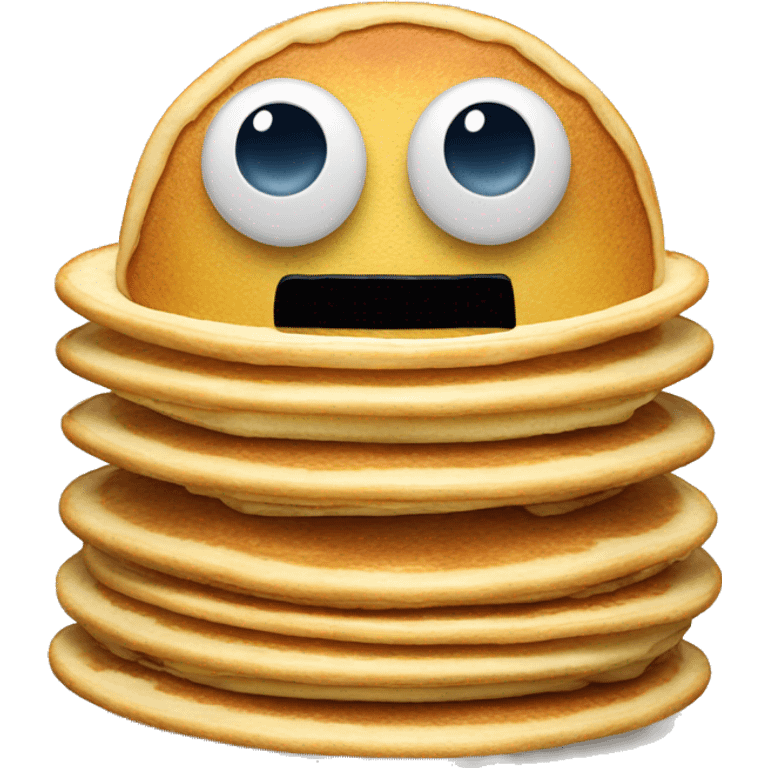 A robot named flopatron made out of pancakes emoji