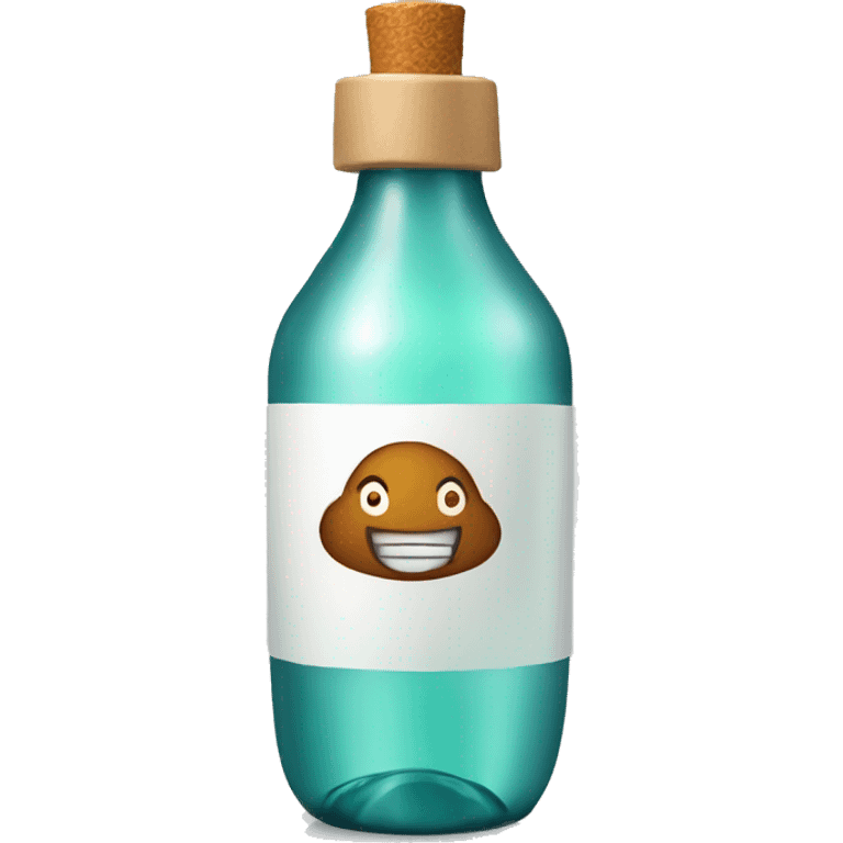 bottle with rolled message aper emoji