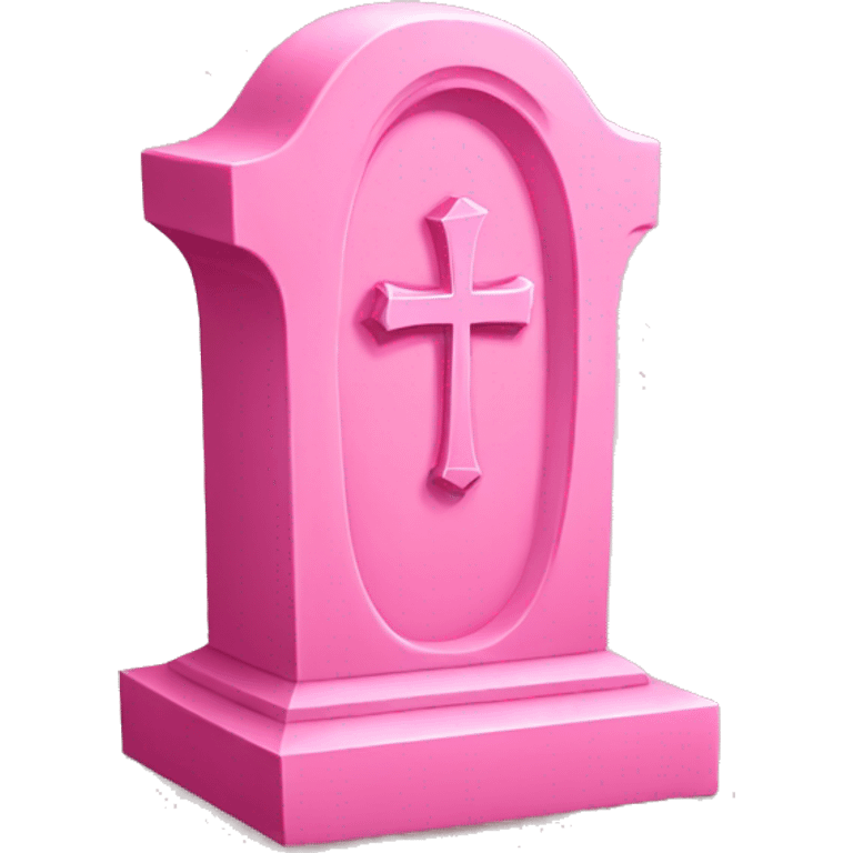 Fancy pink tombstone emoji