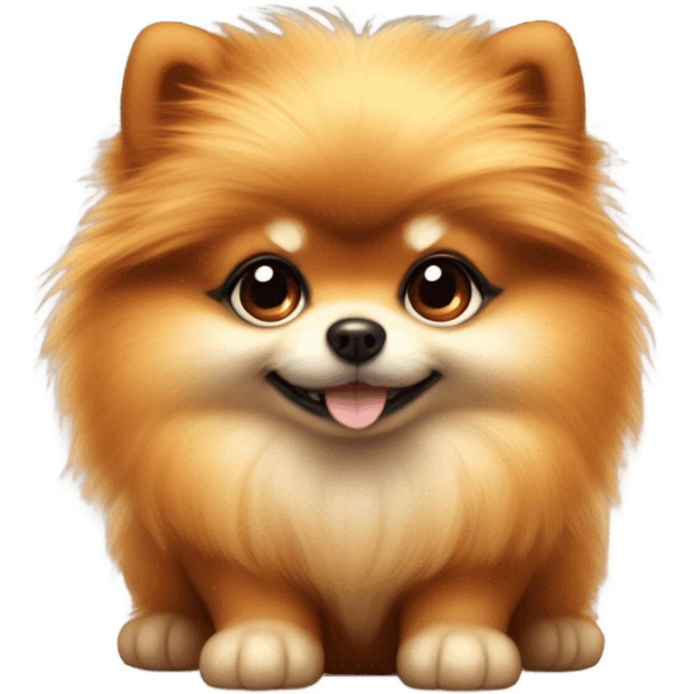 Cute baby Pomeranian  emoji