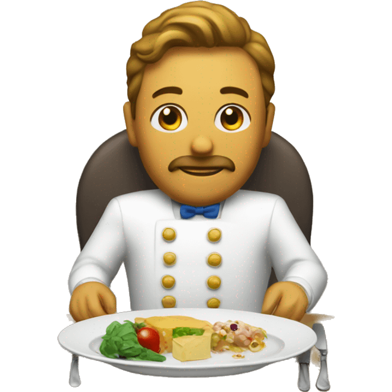 dressing a plate of food, fancy emoji