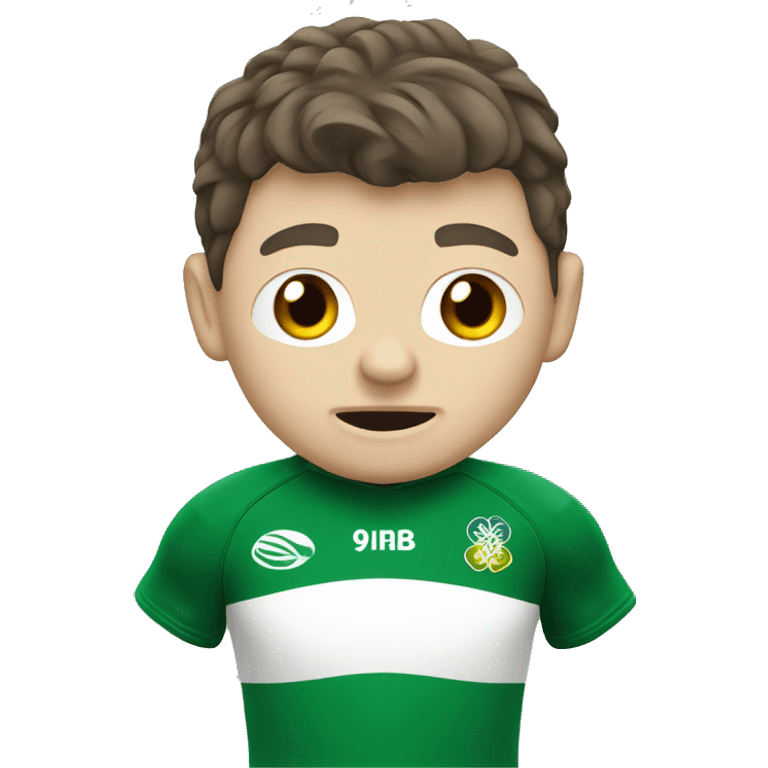 Brian O’Driscoll rugby, wearing Irish rugby jersey emoji