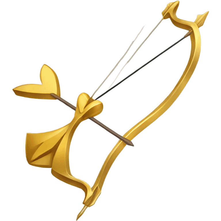 Gold bow and arrow，with heart emoji