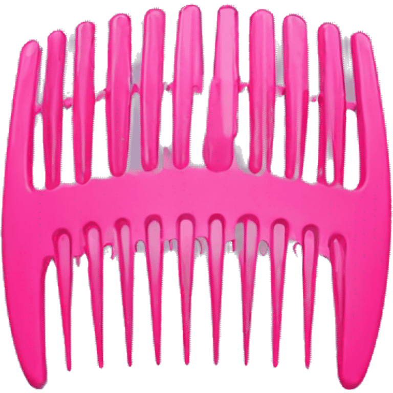 Pink hair comb emoji