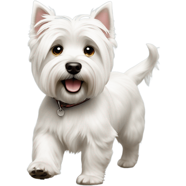 West highland terrier walking emoji