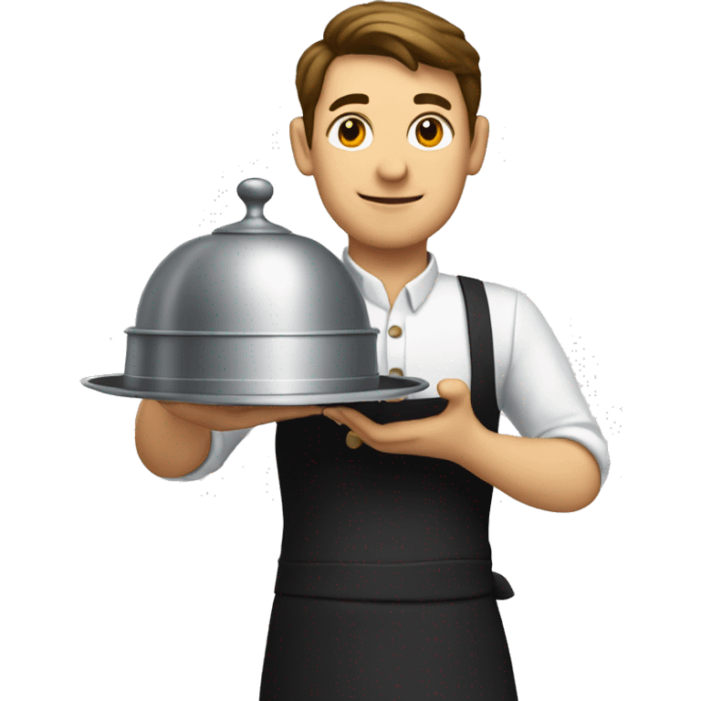 waiter holding cloche  emoji