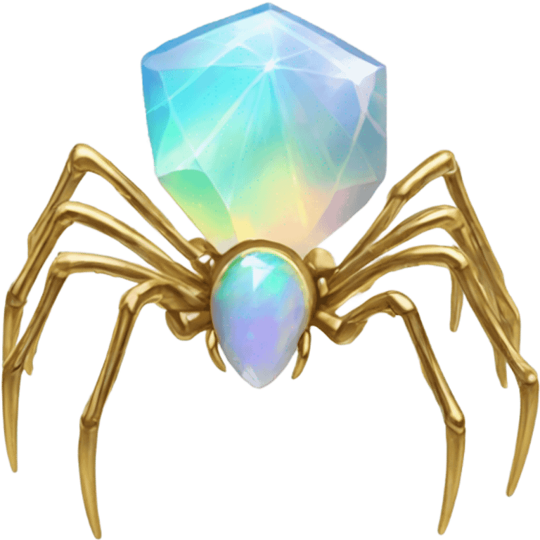 Opal crystal spider gold limbs emoji