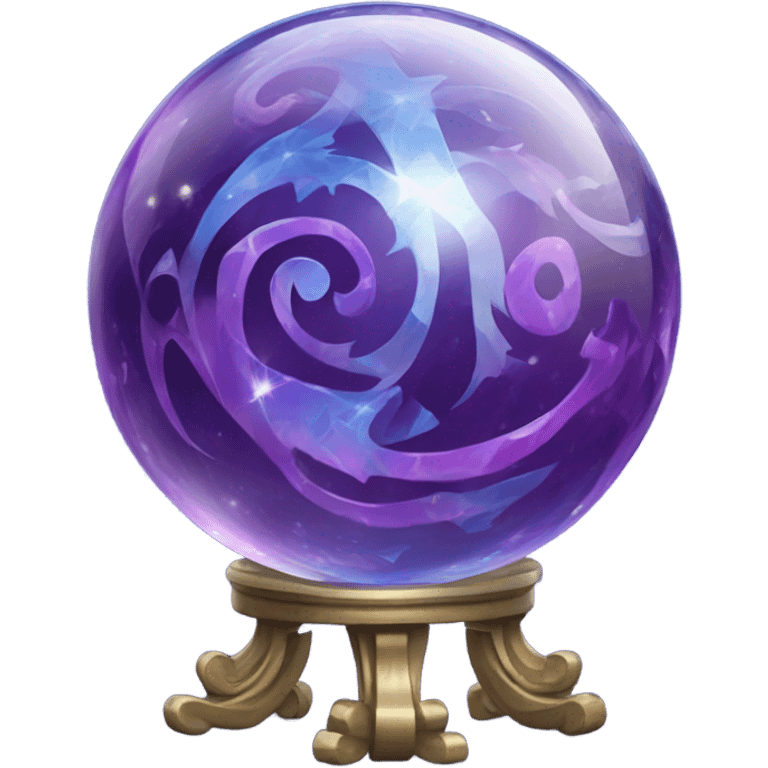 fortune ball in purple and blue shades emoji