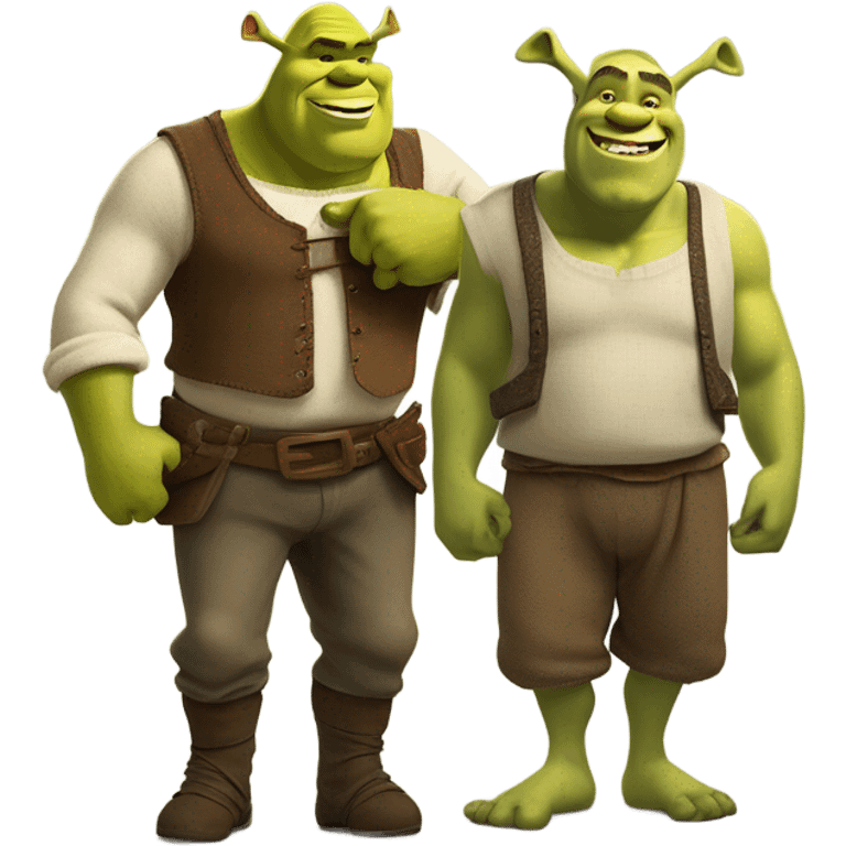 Shrek and Donkey  emoji