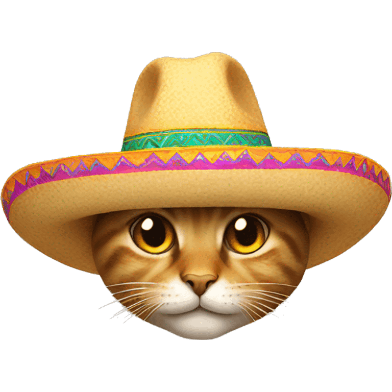 A cat wearing sombrero hat emoji