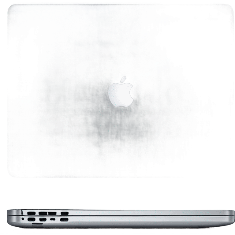 macbook pro partly closed silver  emoji