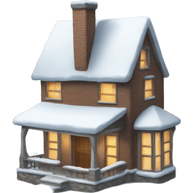 snowy house  emoji