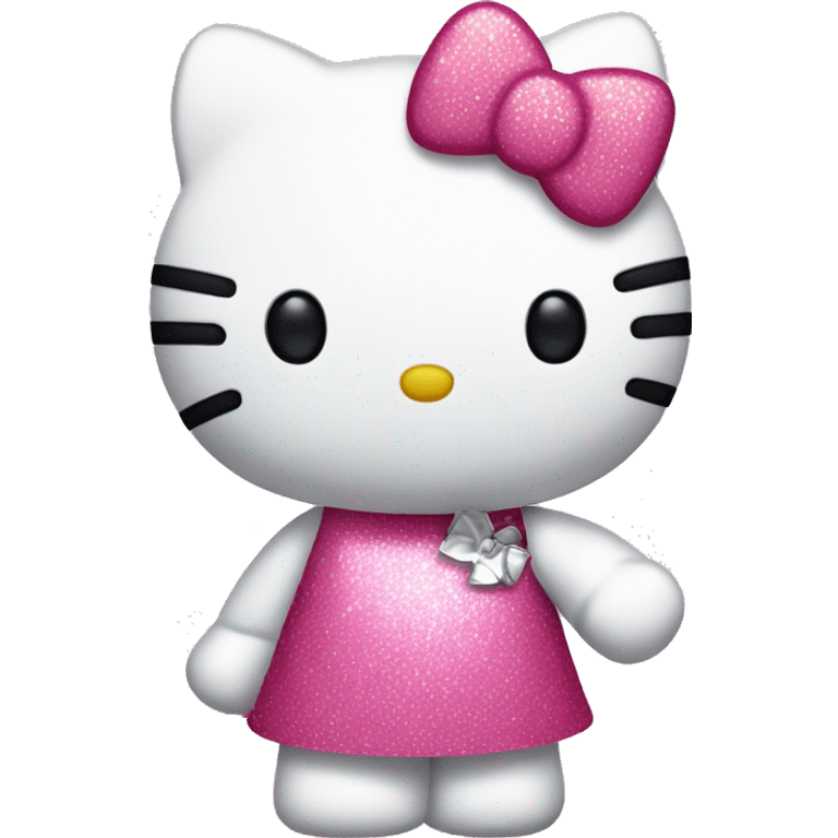 Hello kitty with a sparkly pink in her hand emoji