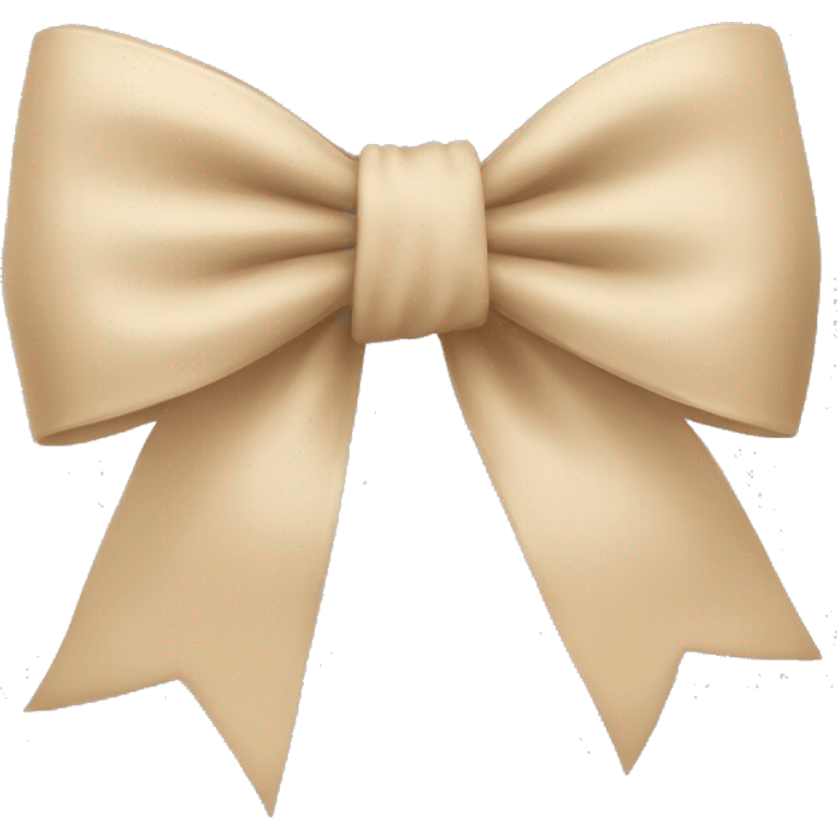 A beige bow emoji