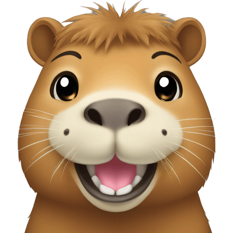 Capybara with smile emoji