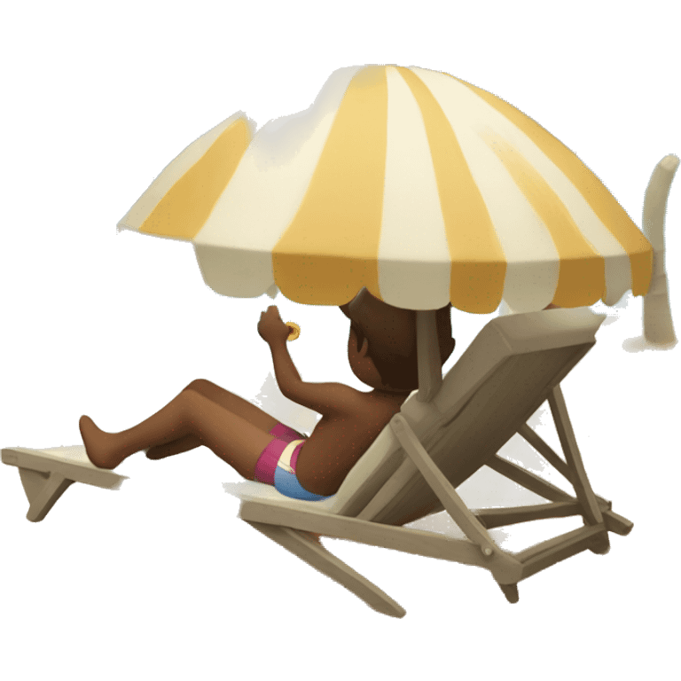 Relaxing on the beach  emoji