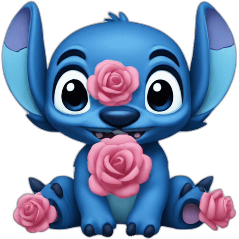 Stitch rose et bleu emoji