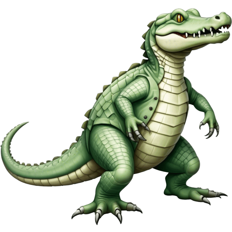 zombie monstrous pale skinned decaying greenish white alligator, vicious, boss monster, full body, dirty, undead, quadrapedal emoji