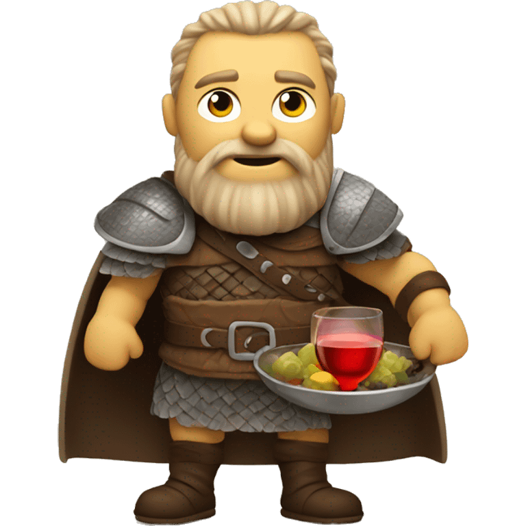 Viking warrior with bowl of wine emoji