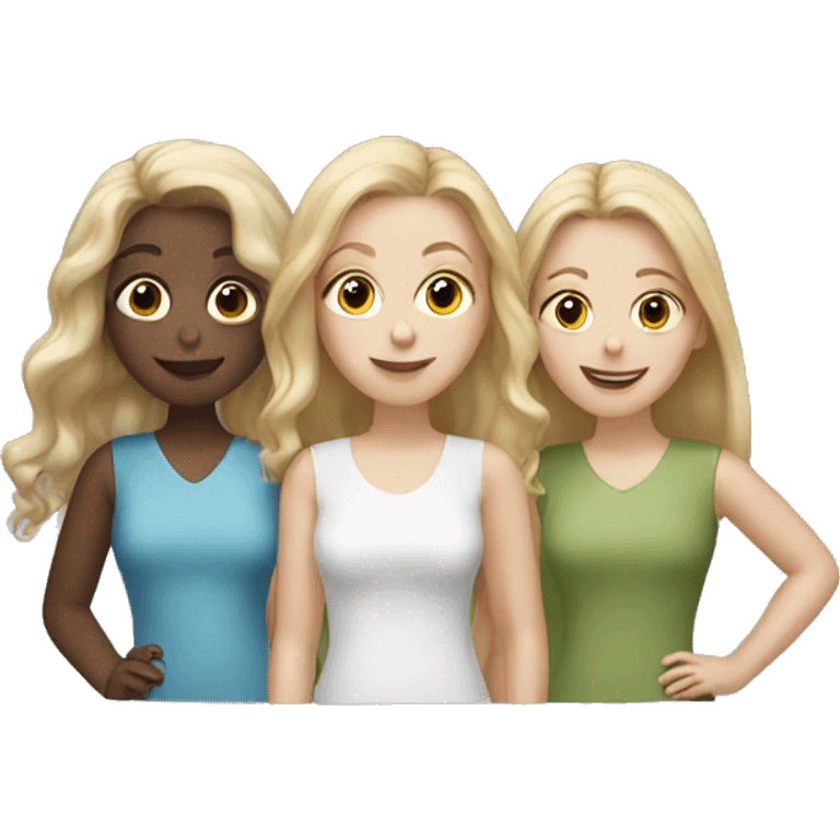 Three white girls with fish emoji