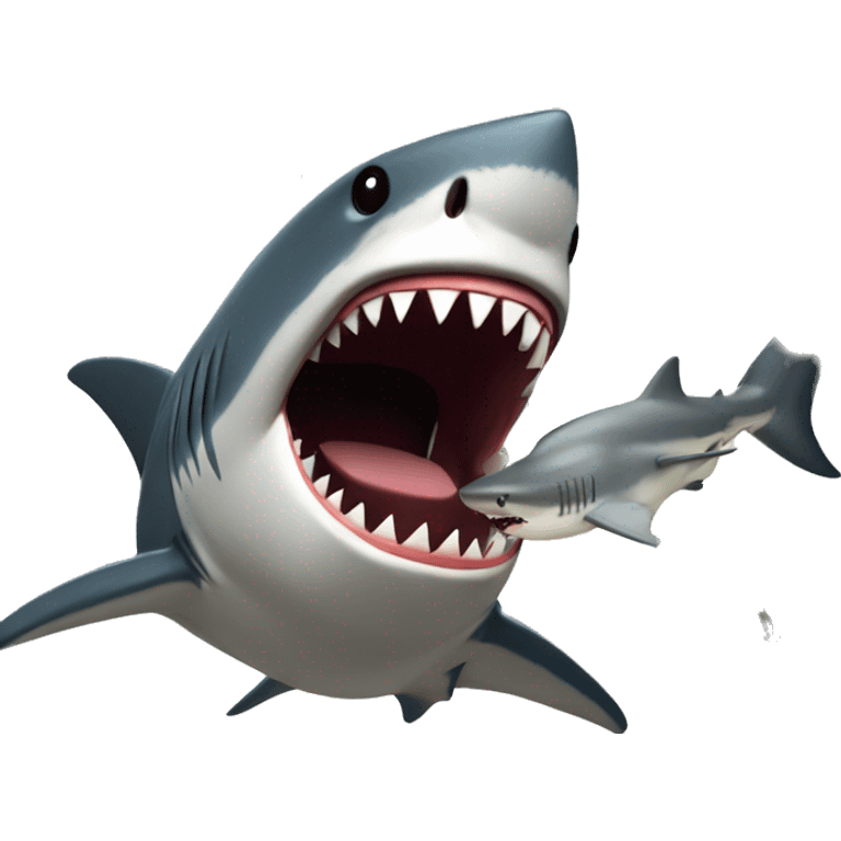 A shark robbing a bank emoji