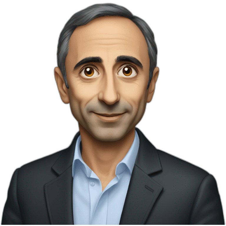 Eric zemmour with a black emoji