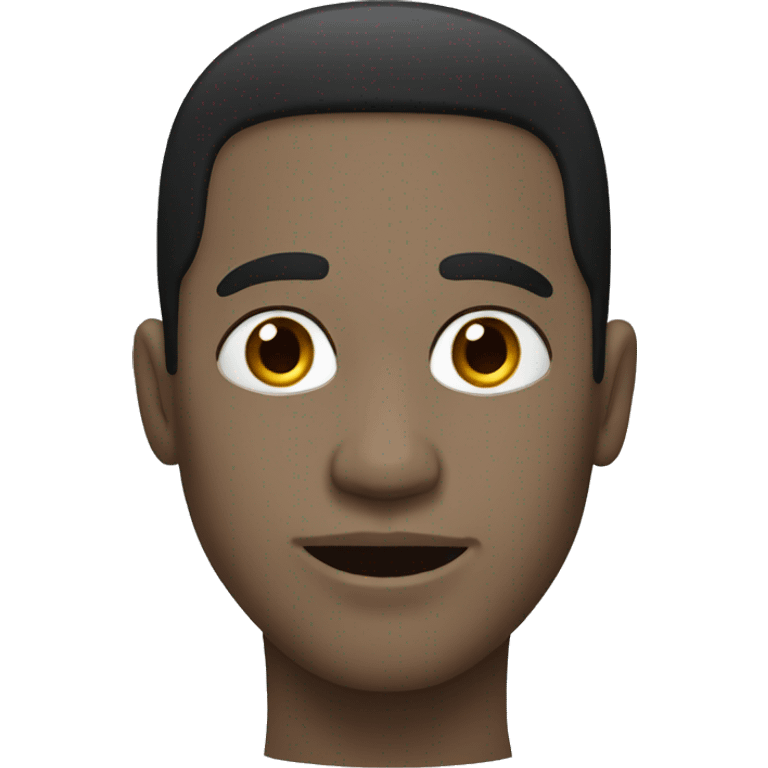 white man with full black eyes, black hair emoji