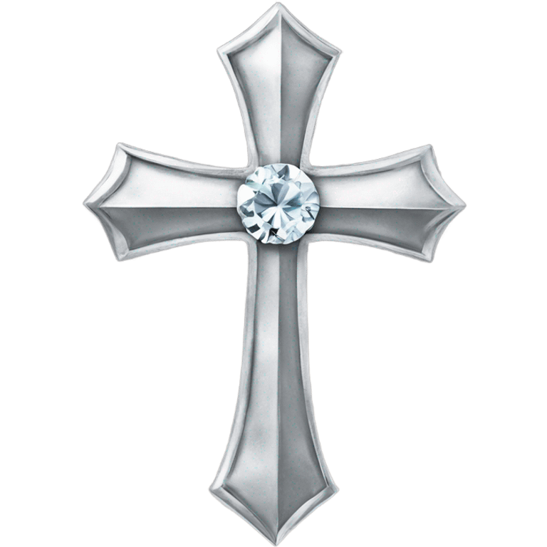 Silver diamond Cross ￼ emoji