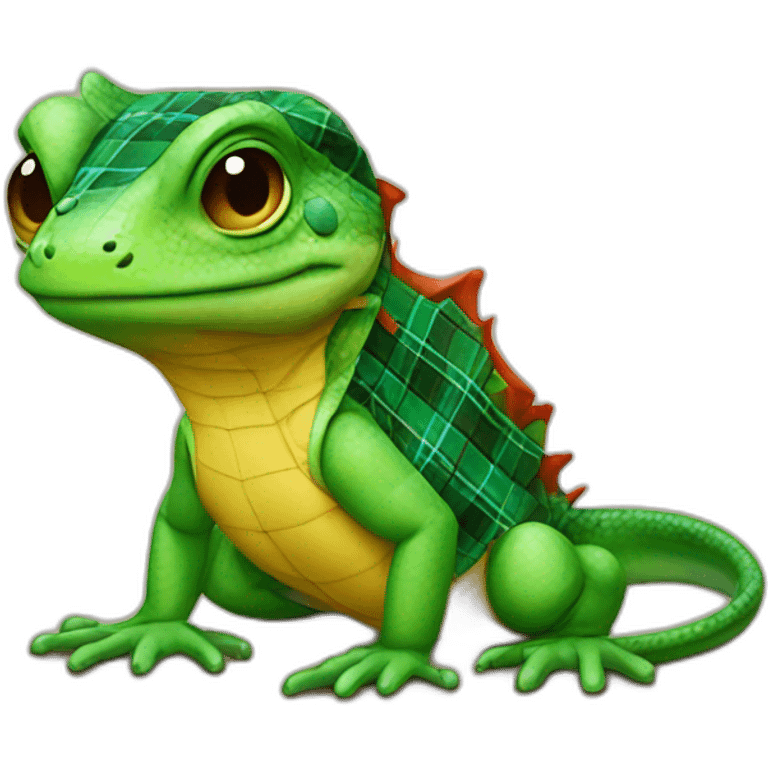 lezard with a plaid emoji