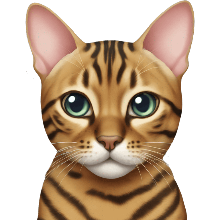 Bengal cat with rad butterfly  emoji