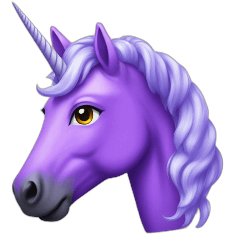 Purple unicorn emoji