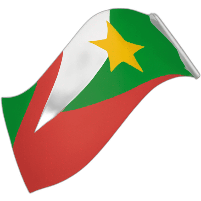 Drapeau suriname étoile à gauche emoji