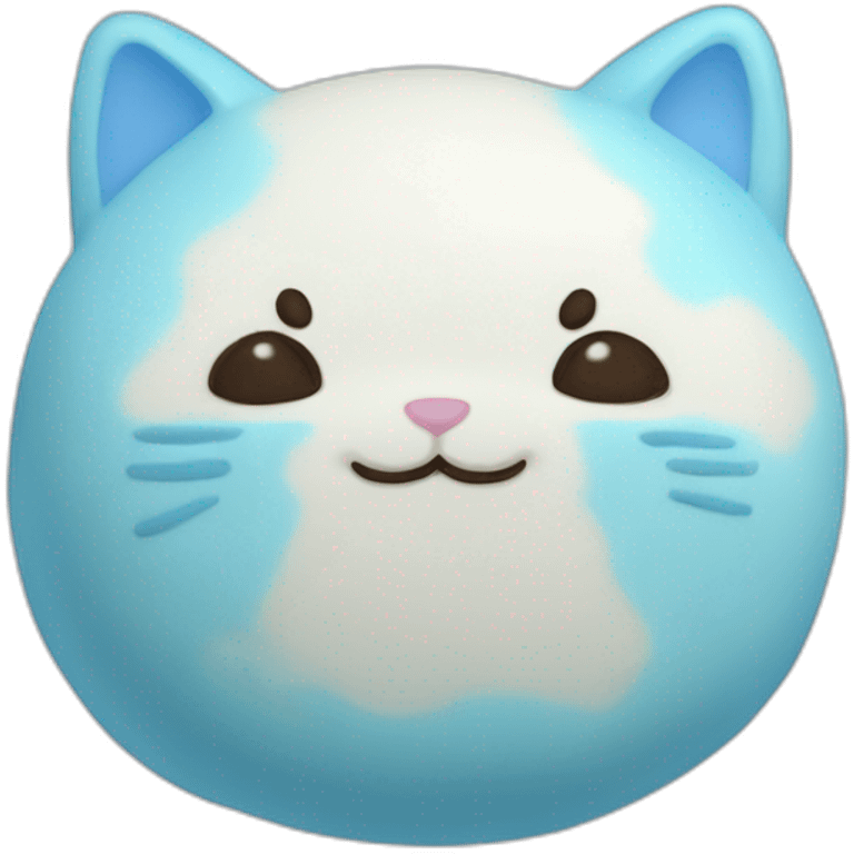 blue cake mochi cat emoji