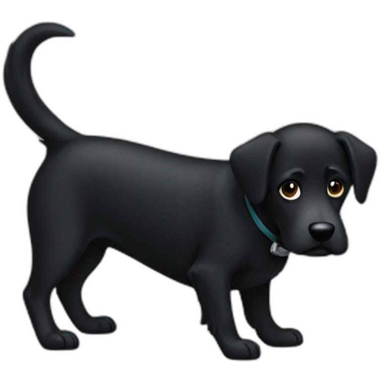 black dog emoji