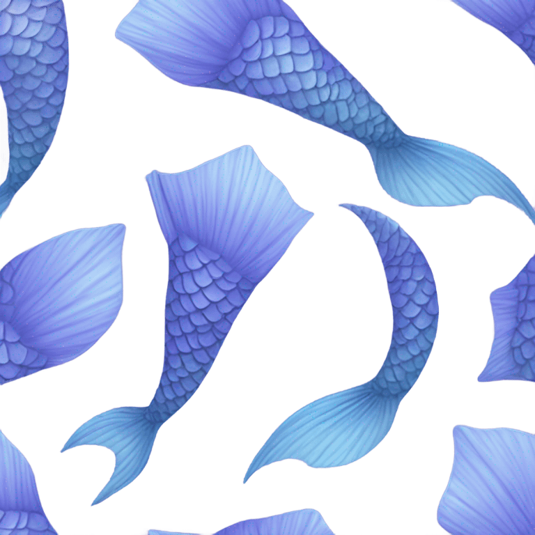 Periwinkle realistic mermaid tail emoji