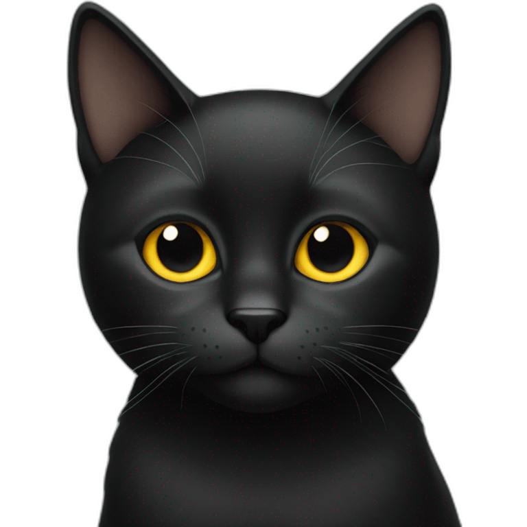 total black cat emoji