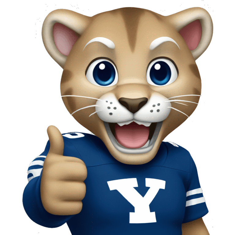 BYU Cougar thumbs up emoji