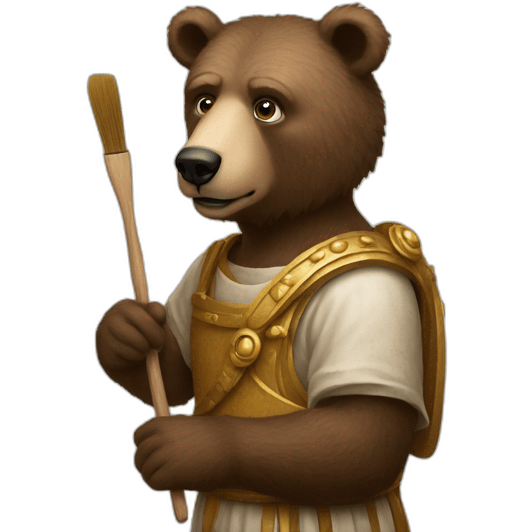 a bear painter from the roman empire emoji