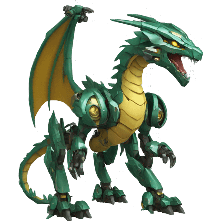 Mecha Dragon full body emoji