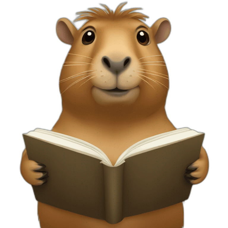 CAPIBARA, READ BOOK emoji