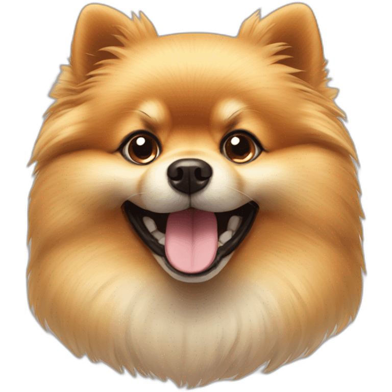 happy pomeranian dog emoji