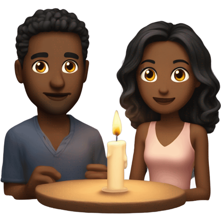 Hyper Realistic Romantic candlelit date emoji