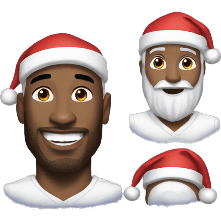 Kobe Bryant with santa hat emoji