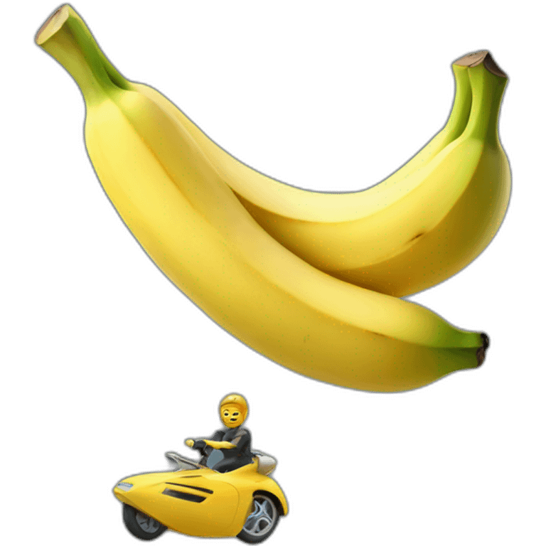 chat sur une banane volante emoji