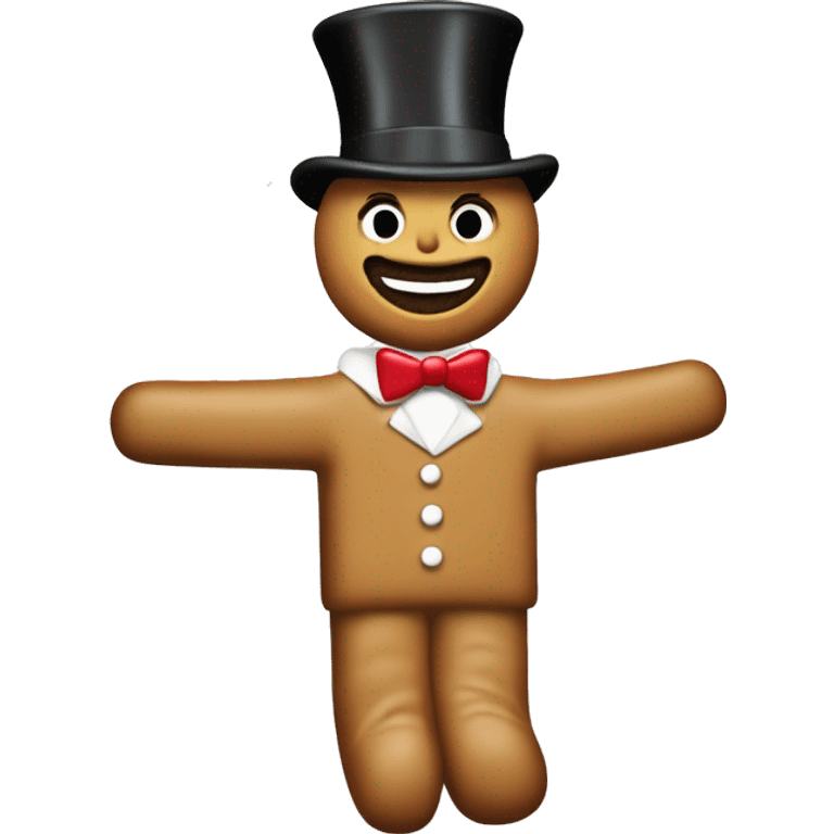 The monopoly man as a gingerbread man  emoji